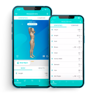 Bodymapp app 3D avatar and measurements